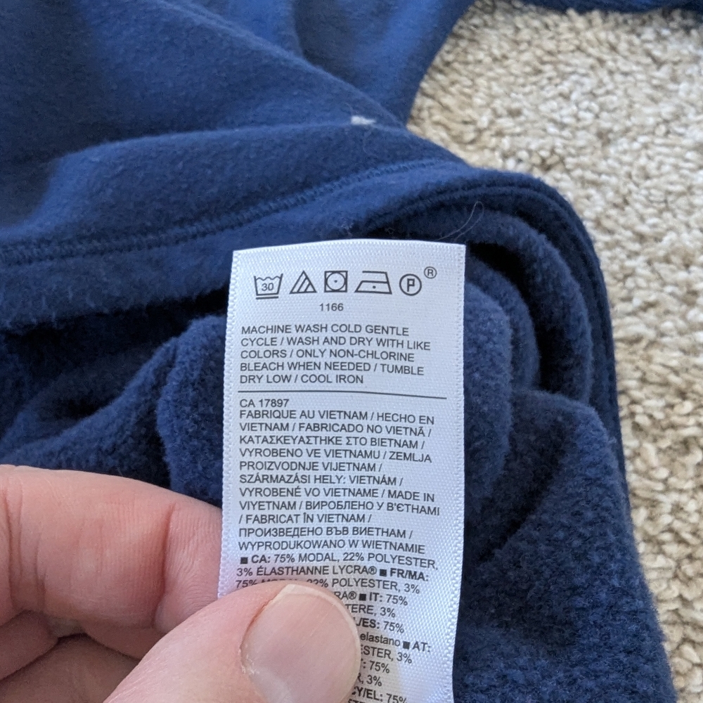 Athleta Purana Wrap Sweatshirt Enchanted Blue Plush Nirvana Soft Cozy - Picture 10 of 11